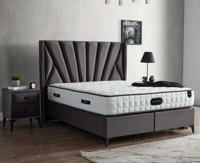 Rhythm Bed-Base-Headboard Sleeping Set